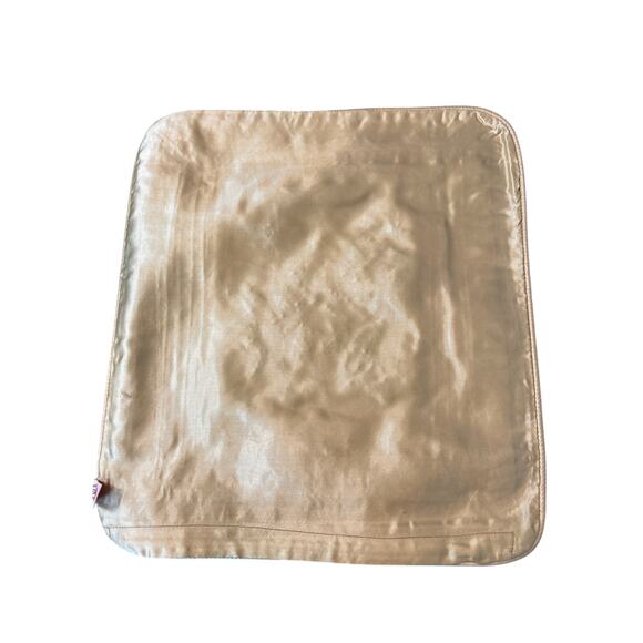 Toss pillow cover silky rayon satin hand embroidery golden square zips closed - Picture 2 of 10